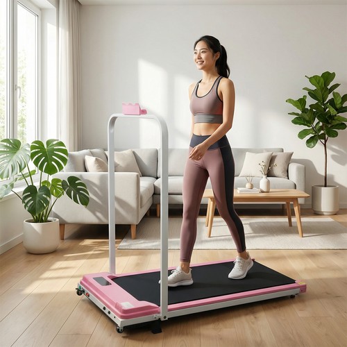 Foldable treadmill with - foldable, holder