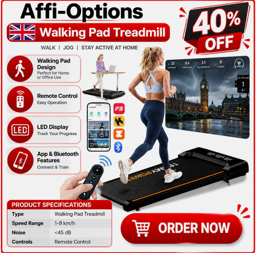 Walking pad with incline under - pad,