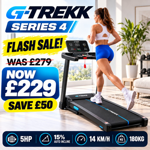 Trekk treadmill 5hp auto - g-trekk, 15%