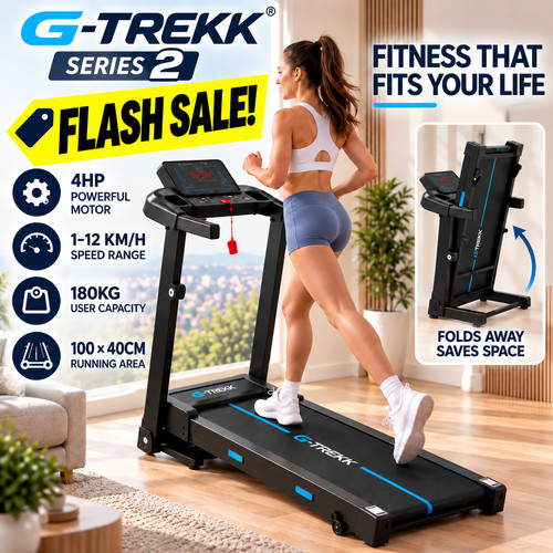 Trekk 4hp treadmill 180kg - g-trekk, 8%