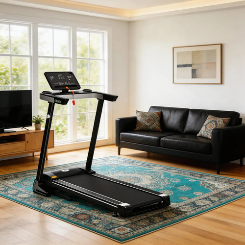Motorised folding treadmill - folding,
